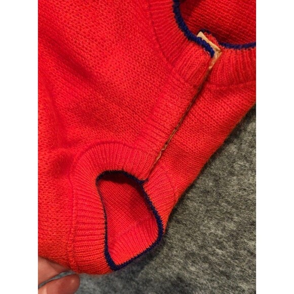All-Star 18 Month A Little Angel Knit Sweater One Piece Red Blue Vintage - Picture 12 of 13